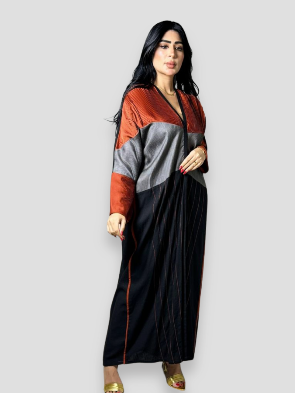 Mixd cloth Abaya