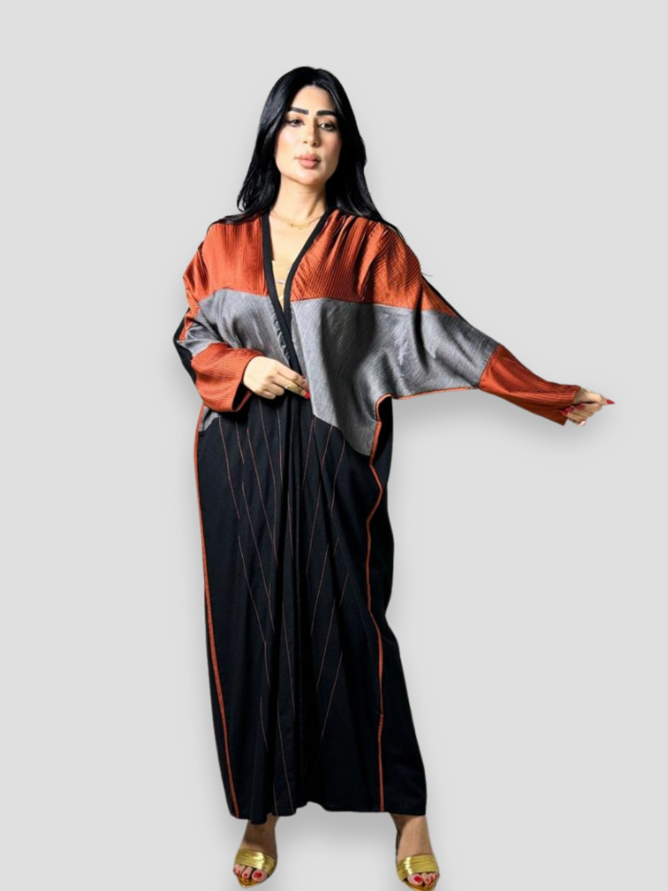 Mixd cloth Abaya