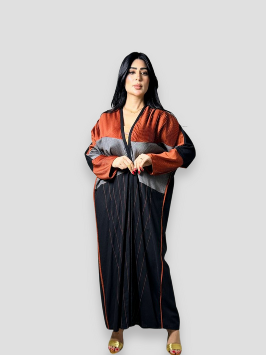 Mixd cloth Abaya