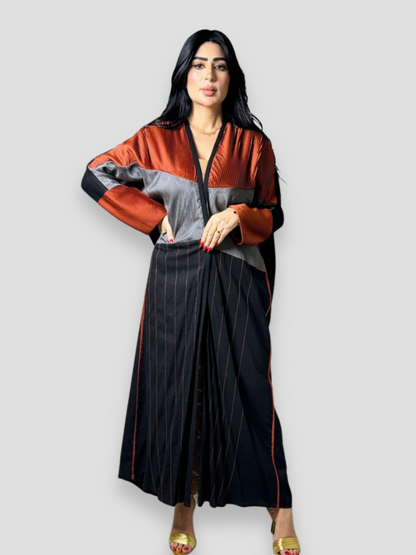 Mixd cloth Abaya